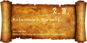 Kolozsvári Marcell névjegykártya